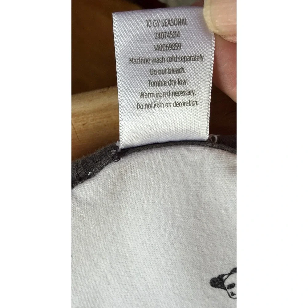 Gymboree Panda Bear Red Gray Baby Blanket Reversible 2009 Unisex Retired Rare